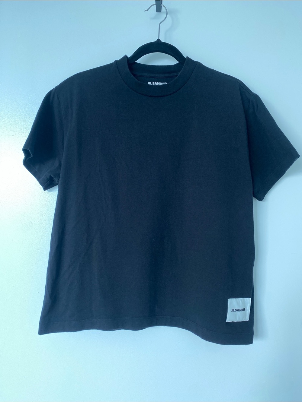 Jil Sander Black Minimal Crewneck Short Sleeve Tee